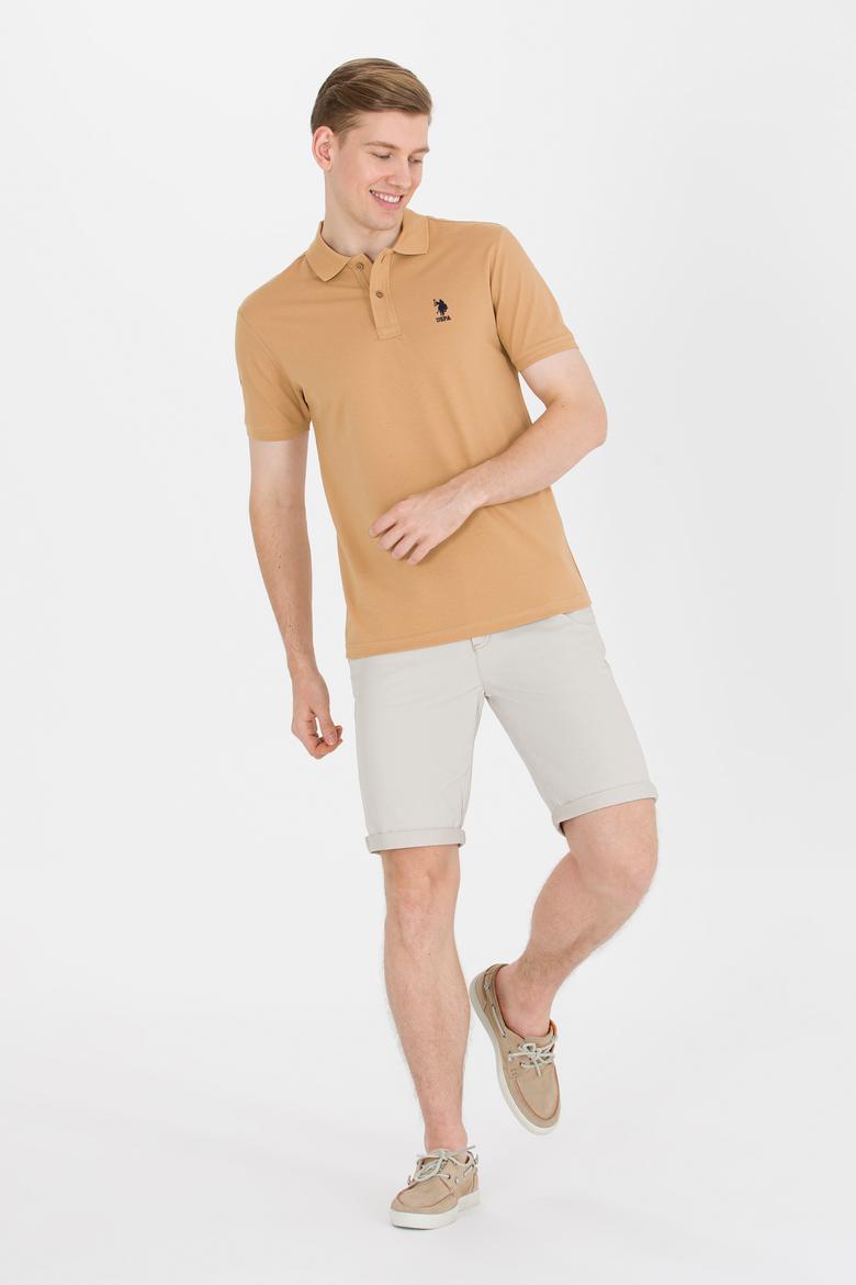 Erkek Camel Basic Polo Yaka Tişört - 50264891026