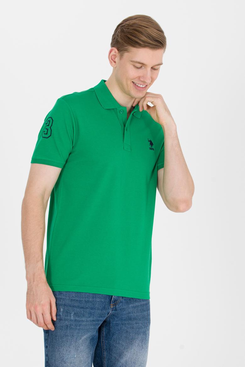 Erkek Yeşil Basic Polo Yaka Tişört - 50264891137