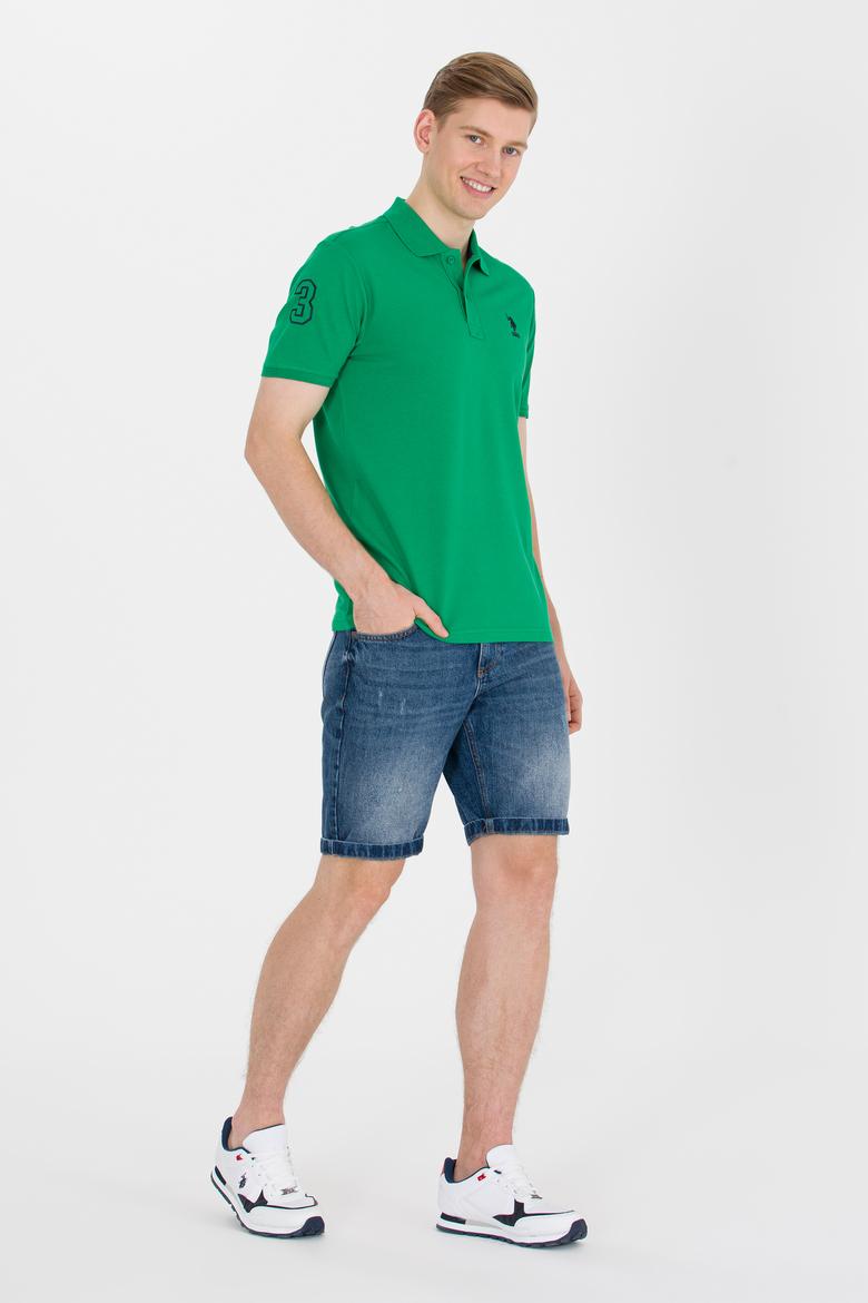 Erkek Yeşil Basic Polo Yaka Tişört - 50264891137