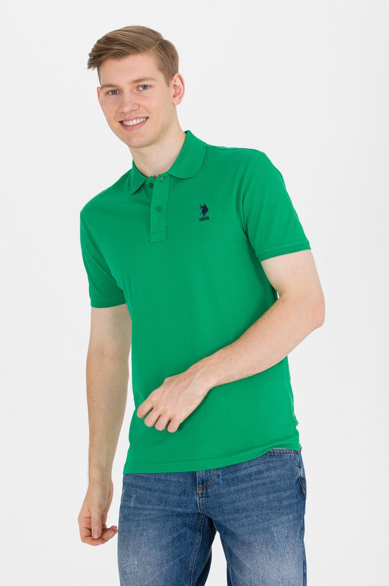 Erkek Yeşil Basic Polo Yaka Tişört