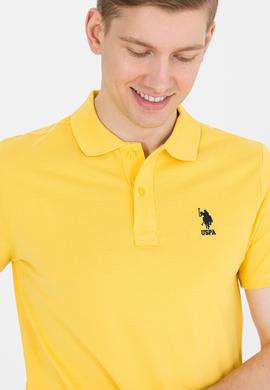 Erkek Koyu Sarı Basic Polo Yaka Tişört - 50264891176