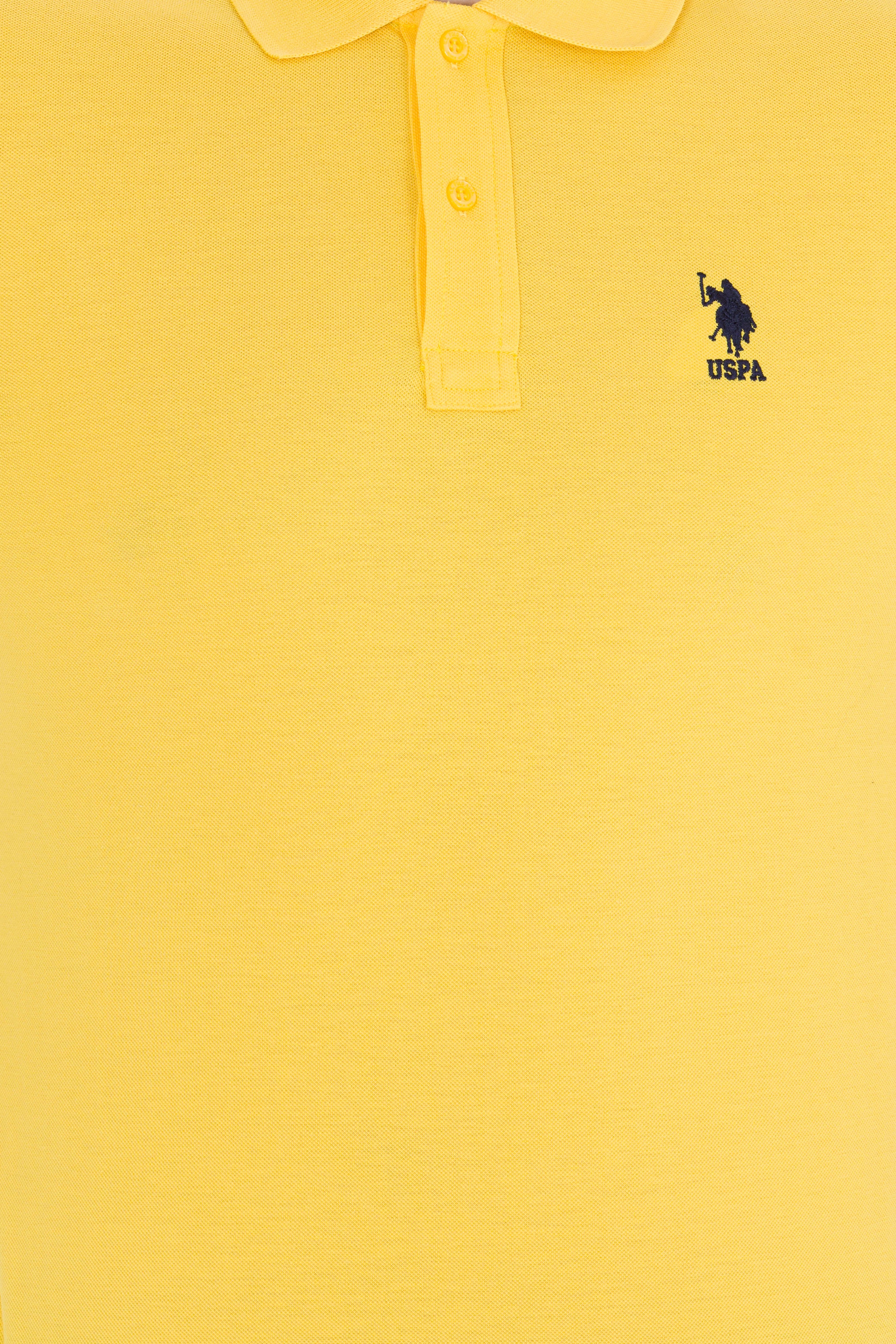 Erkek Koyu Sarı Basic Polo Yaka Tişört