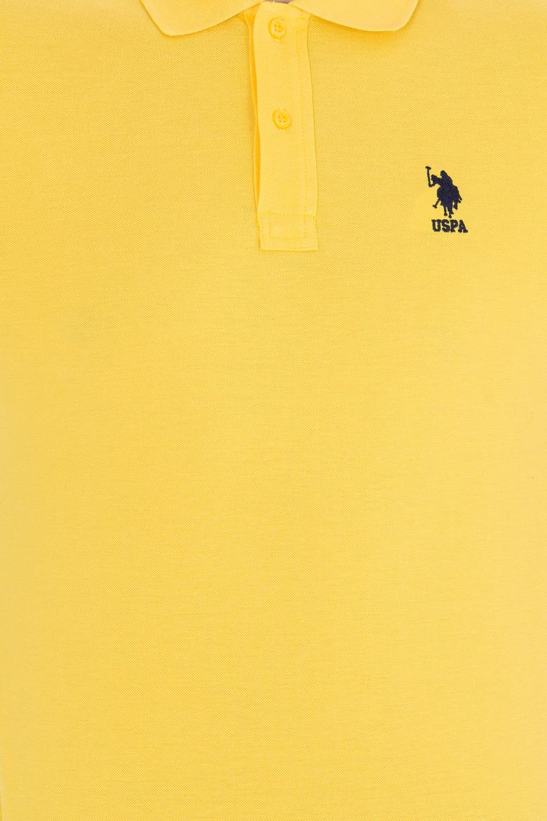 Erkek Koyu Sarı Basic Polo Yaka Tişört - 50264891176