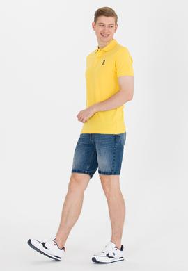 Erkek Koyu Sarı Basic Polo Yaka Tişört - 50264891176