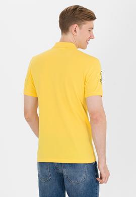 Erkek Koyu Sarı Basic Polo Yaka Tişört - 50264891176