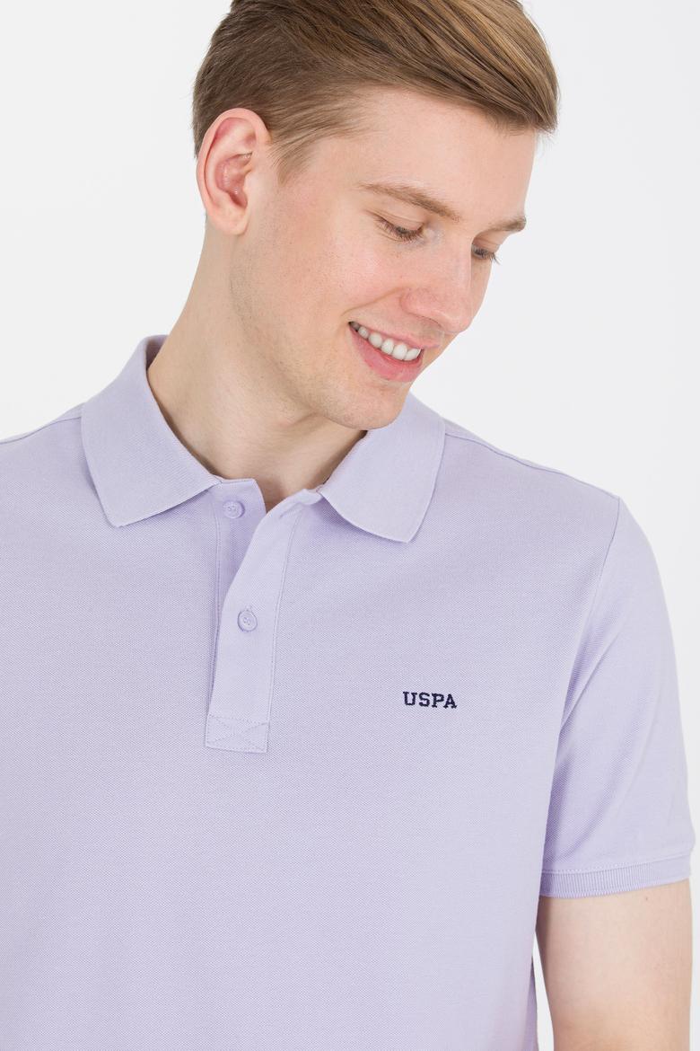 Erkek Lila Basic Polo Yaka Tişört - 50264892138