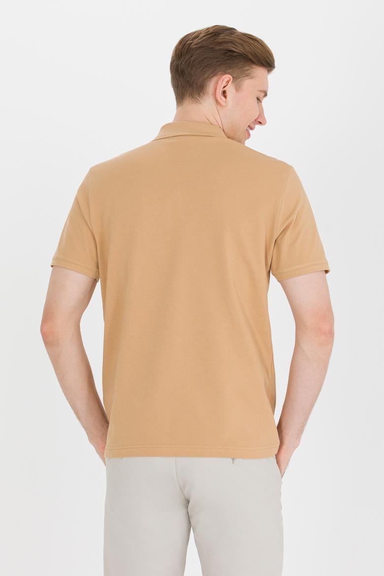 Erkek Camel Basic Polo Yaka Tişört - 50264892168