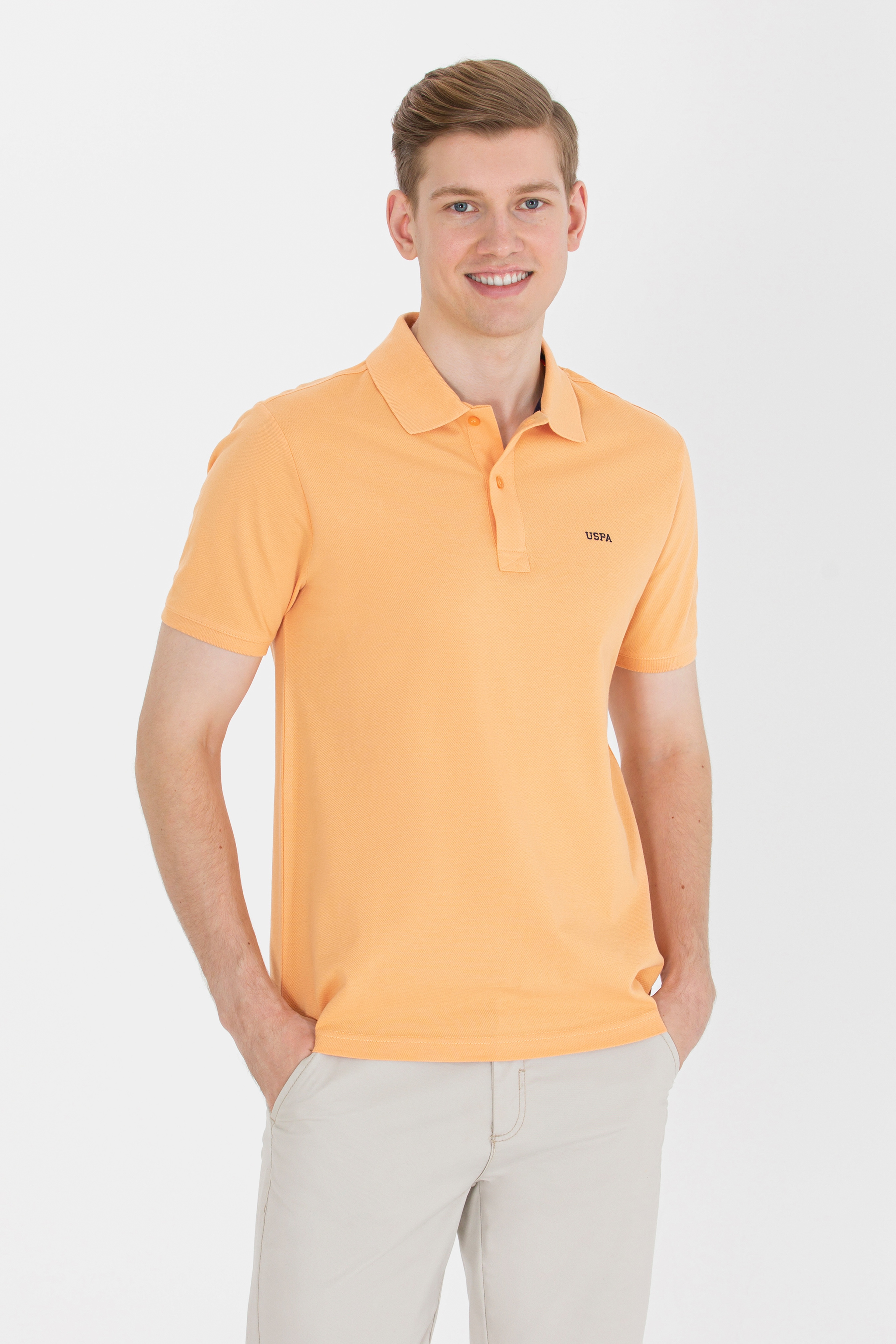 Erkek Kavun Basic Polo Yaka Tişört - Image 1