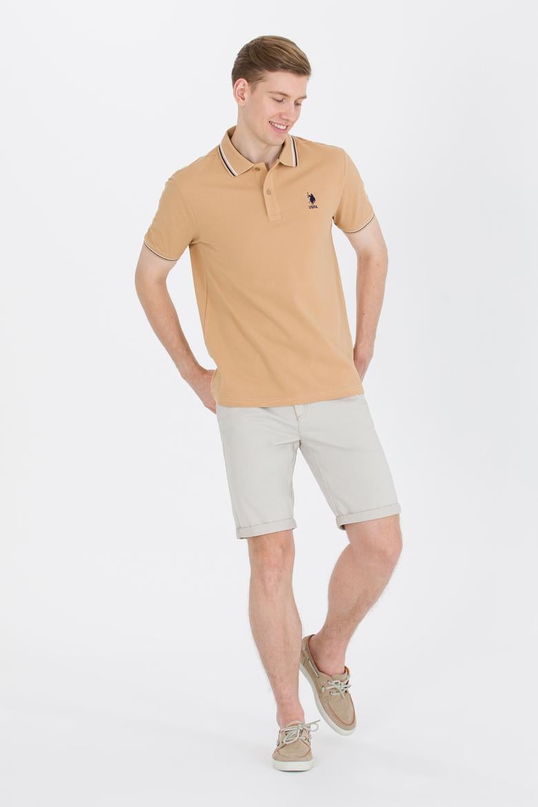 Erkek Camel Basic Polo Yaka Tişört - 50264906026