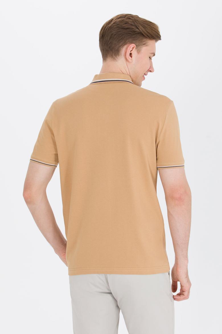 Erkek Camel Basic Polo Yaka Tişört - 50264906026