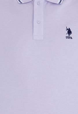 Erkek Lila Basic Polo Yaka Tişört - 50264906054