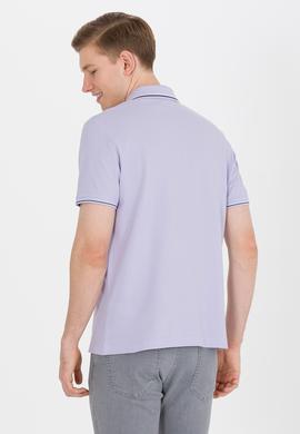 Erkek Lila Basic Polo Yaka Tişört - 50264906054