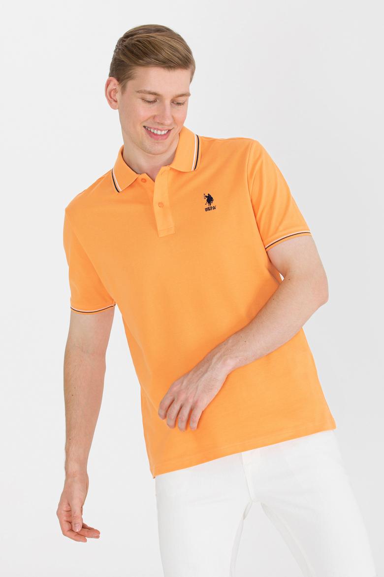 Erkek Turuncu Basic Polo Yaka Tişört - 50264906128