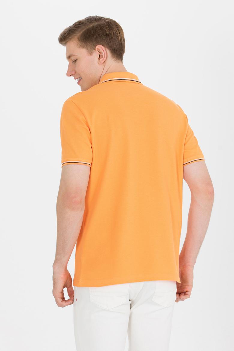 Erkek Turuncu Basic Polo Yaka Tişört - 50264906128