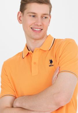 Erkek Turuncu Basic Polo Yaka Tişört - 50264906128