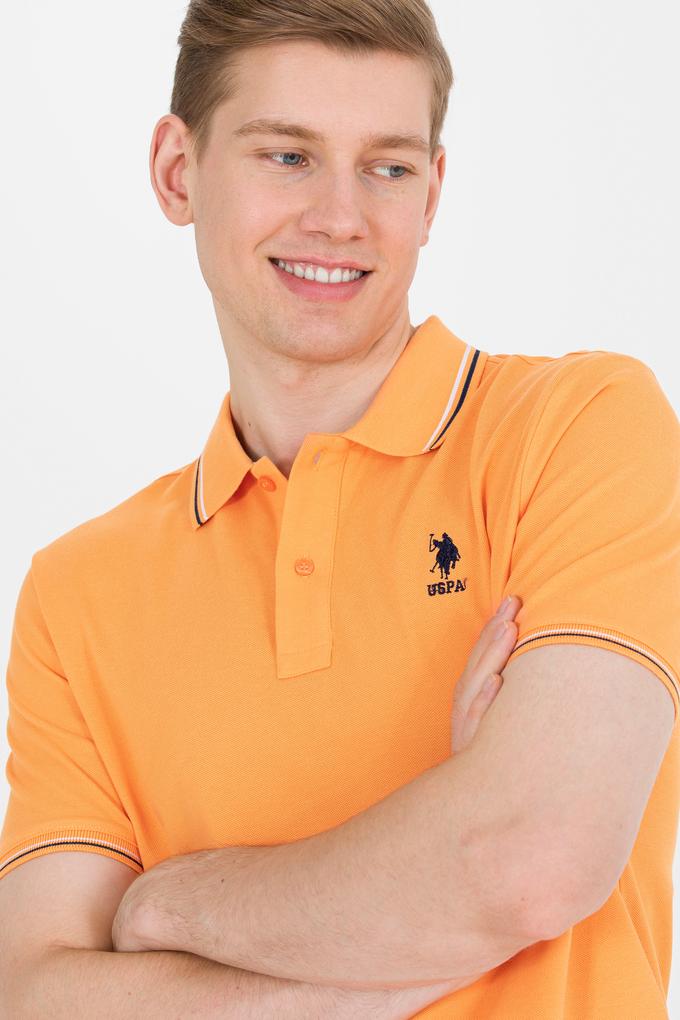 Erkek Turuncu Basic Polo Yaka Tişört