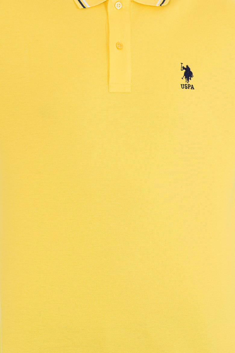 Erkek Koyu Sarı Basic Polo Yaka Tişört - 50264906180