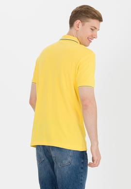 Erkek Koyu Sarı Basic Polo Yaka Tişört - 50264906180