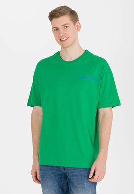 Erkek Elma Yeşili Oversize Bisiklet Yaka Tişört - 50264919043