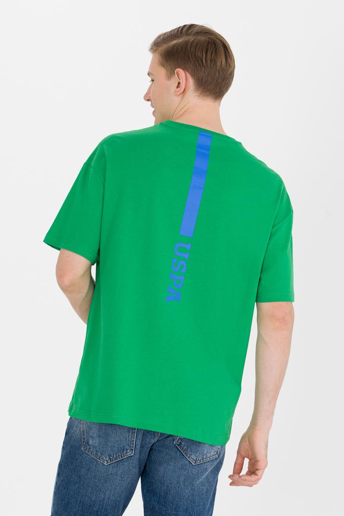 Erkek Elma Yeşili Oversize Bisiklet Yaka Tişört