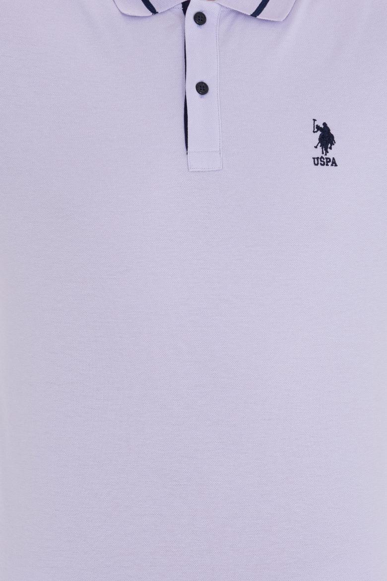 Erkek Lila Basic Polo Yaka Tişört - 50264890060