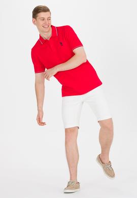 Erkek Kırmızı Basic Polo Yaka Tişört - 50264906040