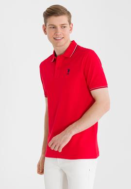 Erkek Kırmızı Basic Polo Yaka Tişört - 50264906040