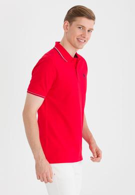 Erkek Kırmızı Basic Polo Yaka Tişört - 50264906040