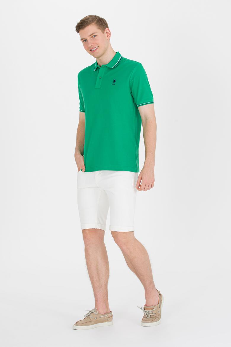 Erkek Yeşil Basic Polo Yaka Tişört - 50264906140