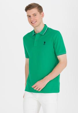 Erkek Yeşil Basic Polo Yaka Tişört - 50264906140