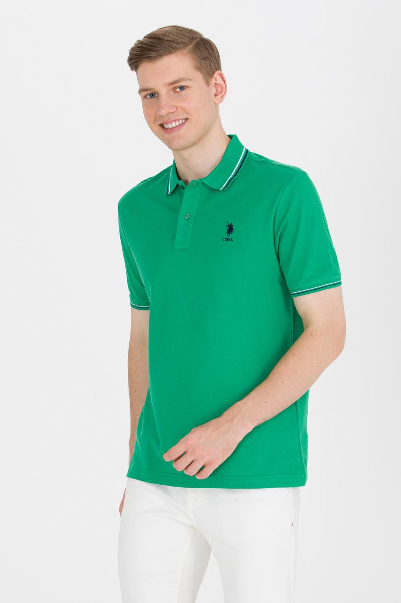 Erkek Yeşil Basic Polo Yaka Tişört