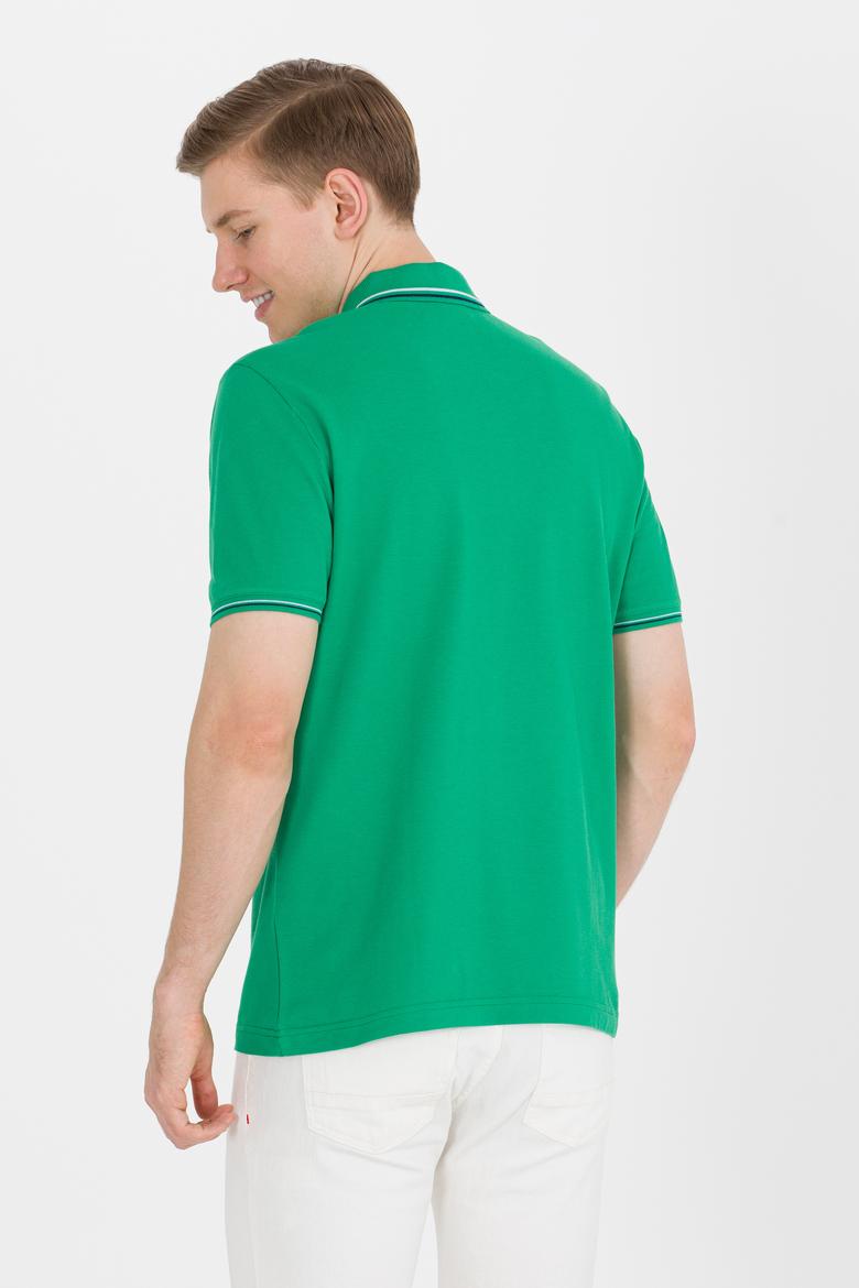 Erkek Yeşil Basic Polo Yaka Tişört - 50264906140