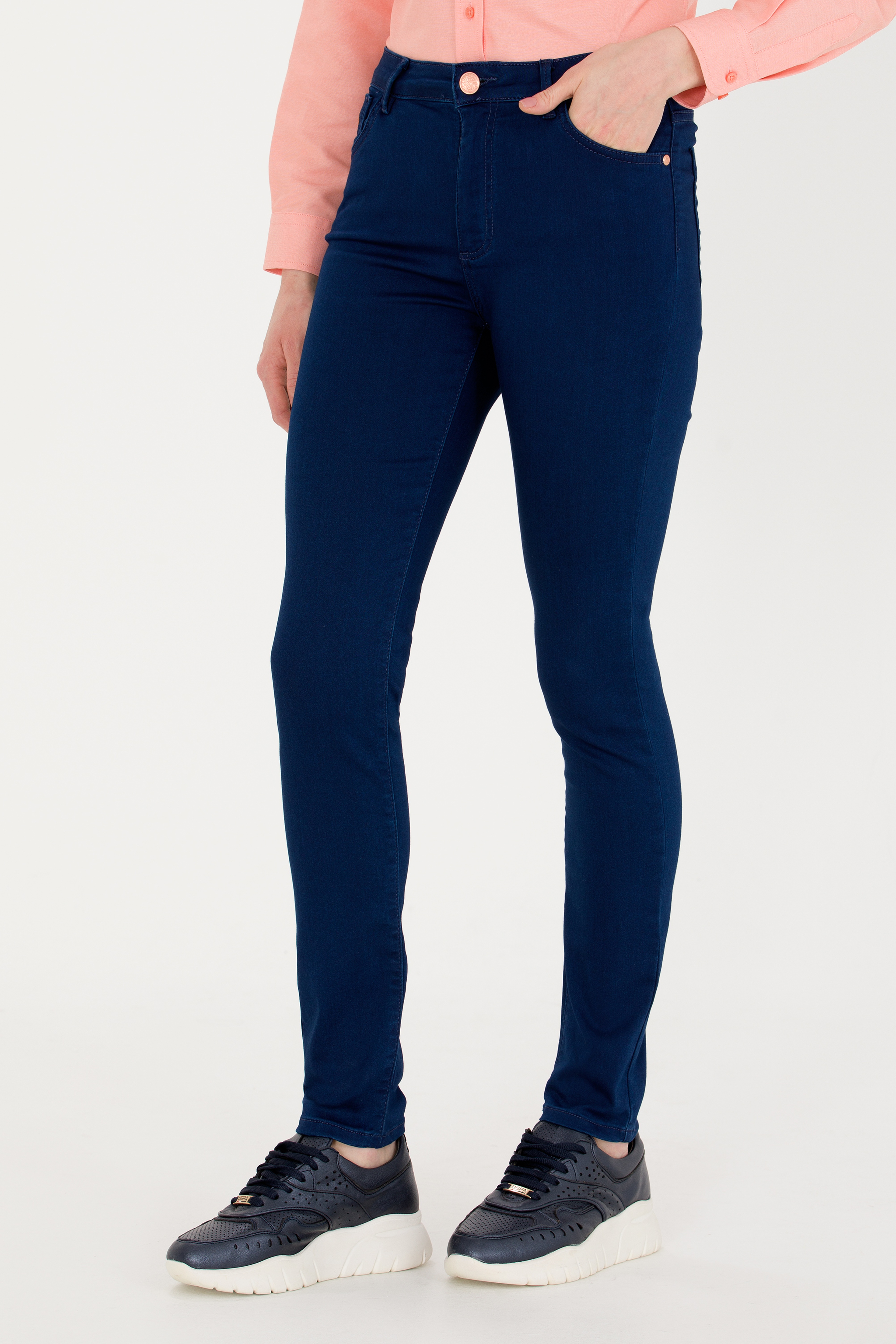 Kadın Mavi Toothpick Fit Jean Pantolon