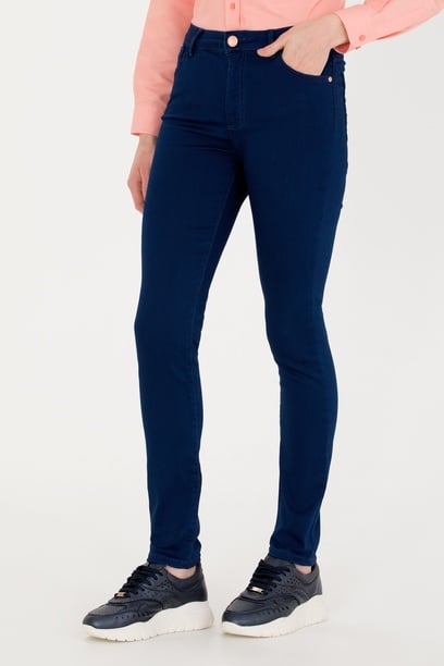 Kadın Mavi Toothpick Fit Jean Pantolon