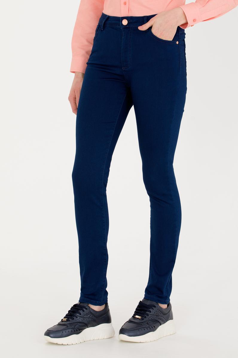 Kadın Mavi Toothpick Fit Jean Pantolon