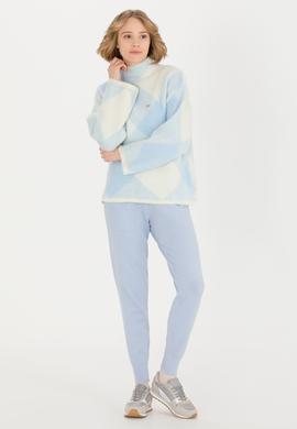 Kadın Mavi Triko Pantolon - 50253729020