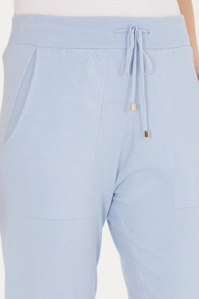 Kadın Mavi Triko Pantolon - 50253729020