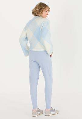 Kadın Mavi Triko Pantolon - 50253729020