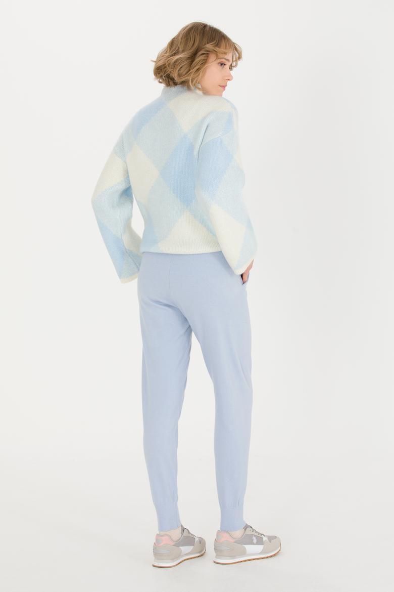 Kadın Mavi Triko Pantolon - 50253729020