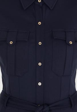 Kadın Lacivert Örme Elbise - 50255193003