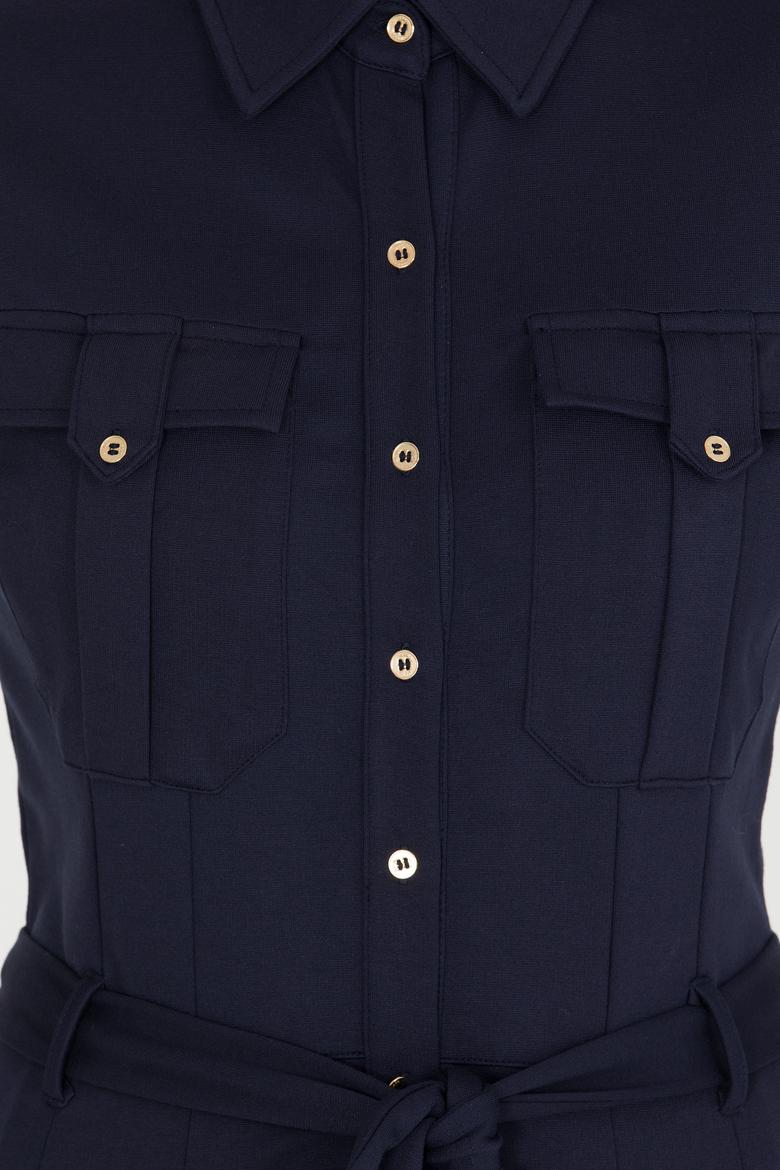 Kadın Lacivert Örme Elbise - 50255193003