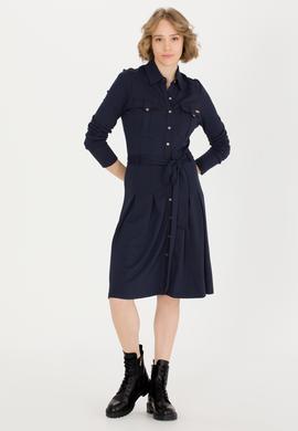 Kadın Lacivert Örme Elbise - 50255193003