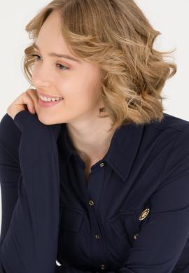 Kadın Lacivert Örme Elbise - 50255193003