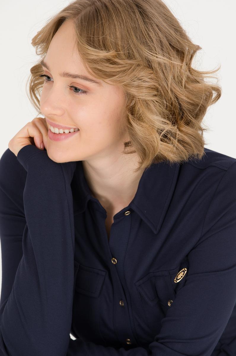 Kadın Lacivert Örme Elbise