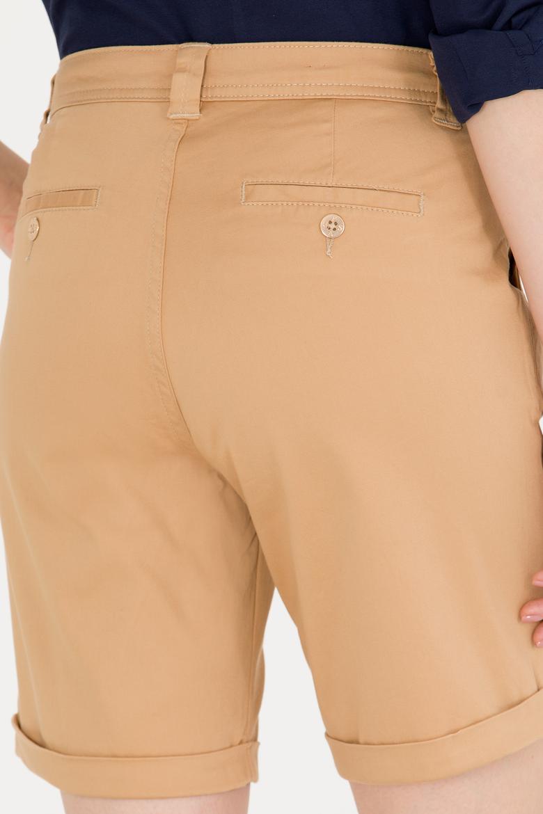 Kadın Camel Dokuma Şort - 50263220006