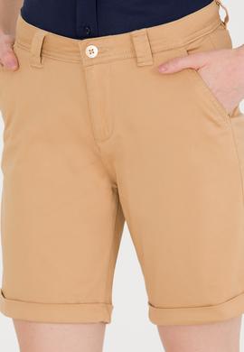 Kadın Camel Dokuma Şort - 50263220006