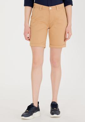 Kadın Camel Dokuma Şort - 50263220006