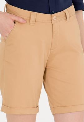 Kadın Camel Dokuma Şort - 50263220006