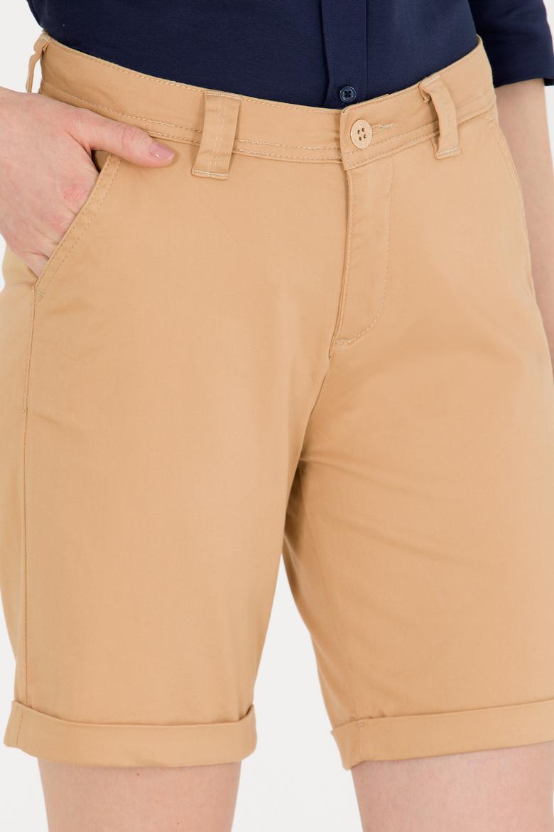 Kadın Camel Dokuma Şort - 50263220006