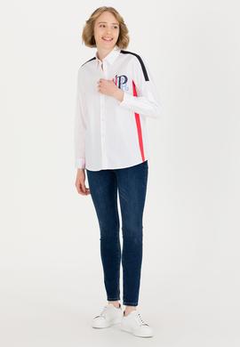 Kadın Beyaz Uzun Kollu Gömlek - 50263727004